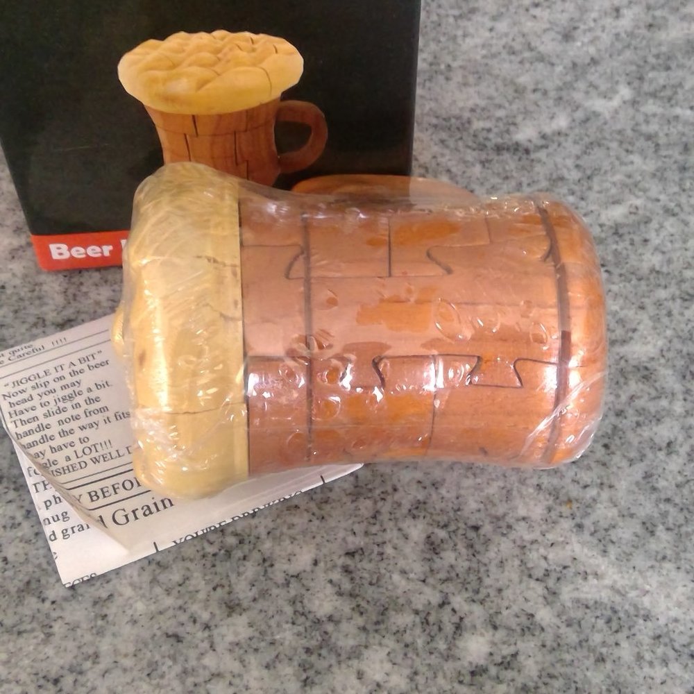 3D Wooden Beer Mug Puzzle - Picture 4 of 7